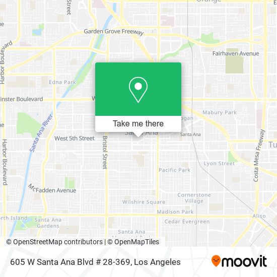 Mapa de 605 W Santa Ana Blvd # 28-369