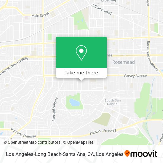 Mapa de Los Angeles-Long Beach-Santa Ana, CA