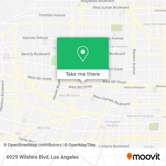 Mapa de 4929 Wilshire Blvd