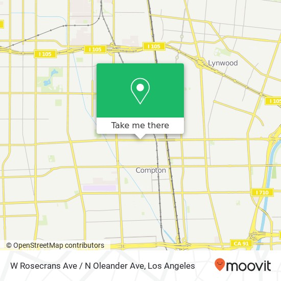 Mapa de W Rosecrans Ave / N Oleander Ave