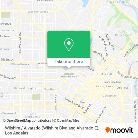Mapa de Wilshire / Alvarado (Wilshire Blvd and Alvarado E)