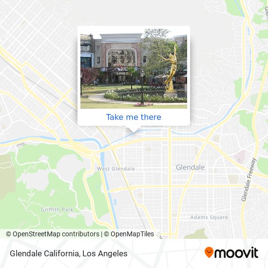 Glendale California map