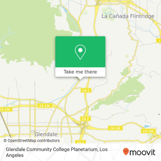 Glendale Community College Planetarium map