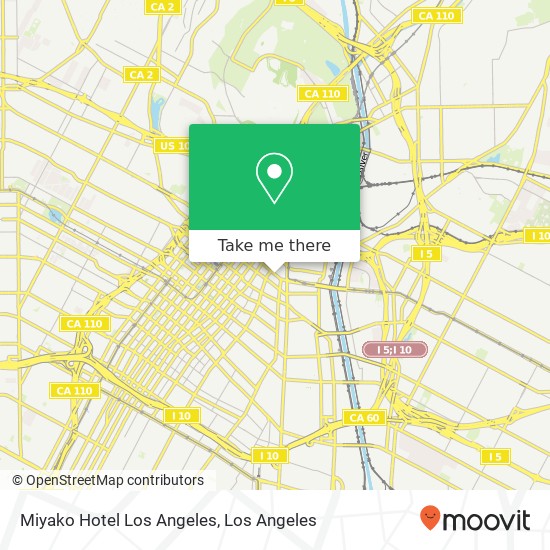 Miyako Hotel Los Angeles map