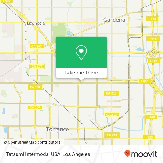 Mapa de Tatsumi Intermodal USA