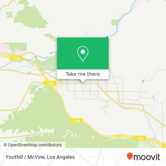 Foothill / McVine map