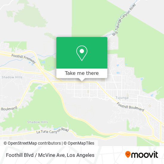 Mapa de Foothill Blvd / McVine Ave