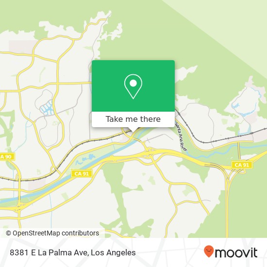 8381 E La Palma Ave map