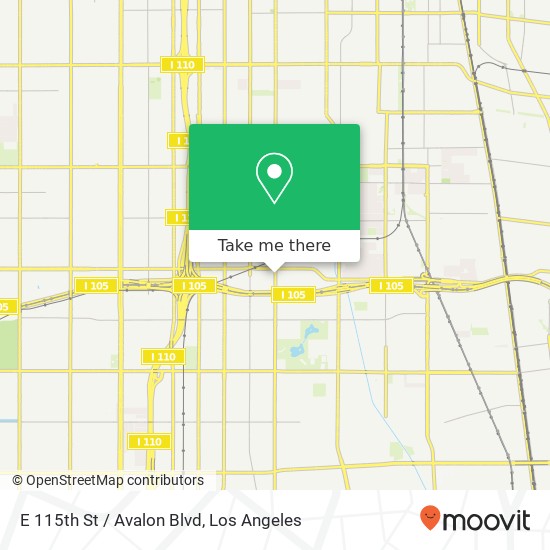 E 115th St / Avalon Blvd map
