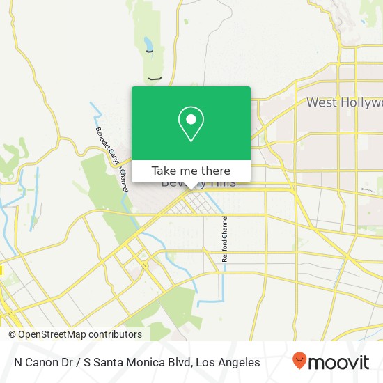 Mapa de N Canon Dr / S Santa Monica Blvd