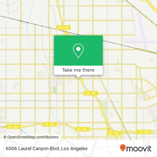 Mapa de 6006 Laurel Canyon Blvd