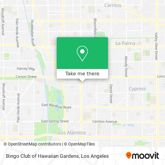 Bingo Club of Hawaiian Gardens map