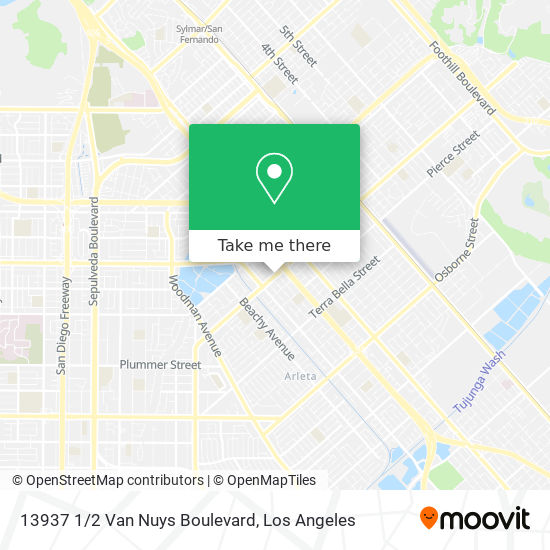 Mapa de 13937 1/2 Van Nuys Boulevard