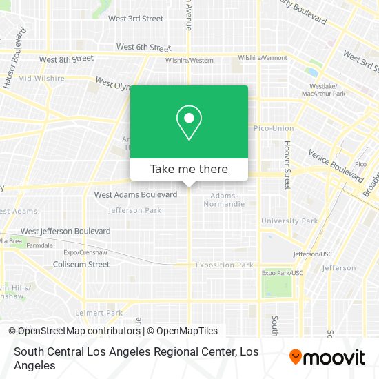 Mapa de South Central Los Angeles Regional Center