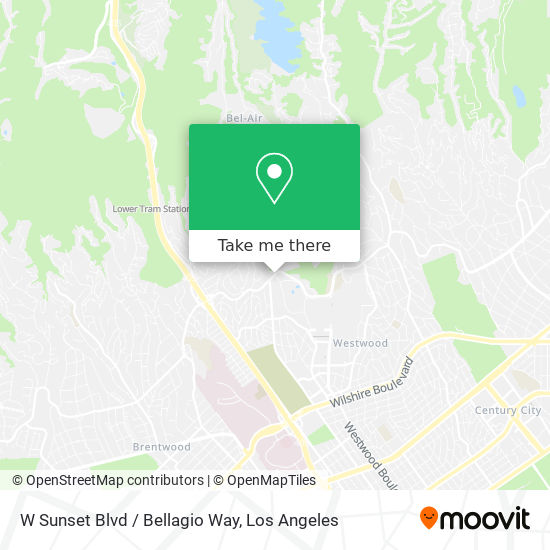 W Sunset Blvd / Bellagio Way map