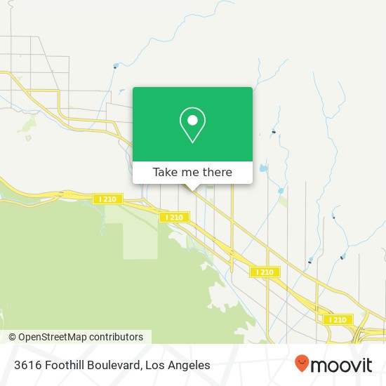3616 Foothill Boulevard map