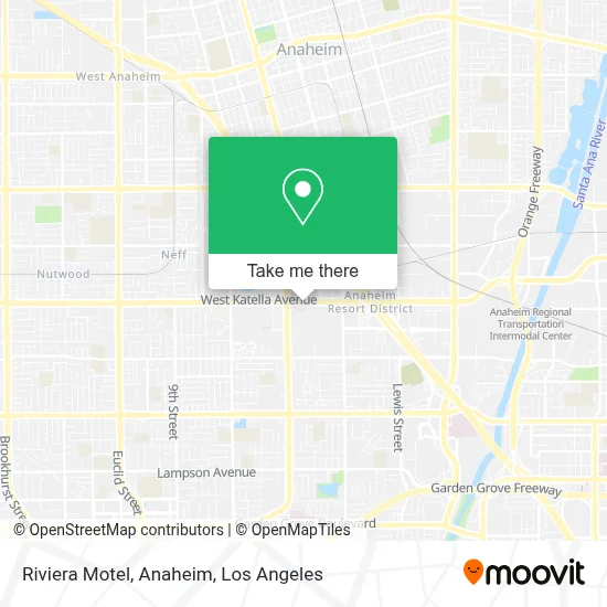 Riviera Motel, Anaheim map
