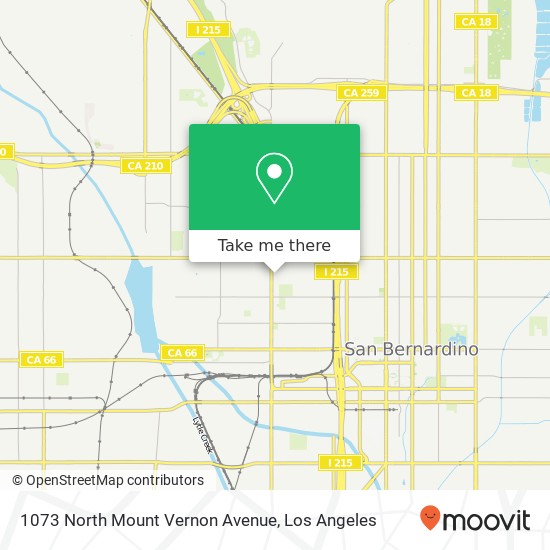 1073 North Mount Vernon Avenue map