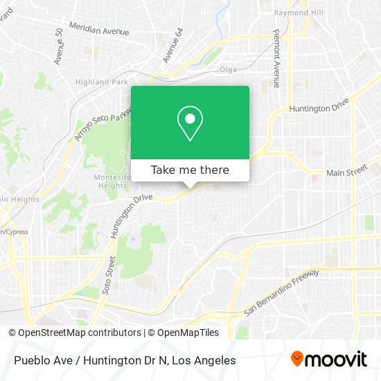 Mapa de Pueblo Ave / Huntington Dr N