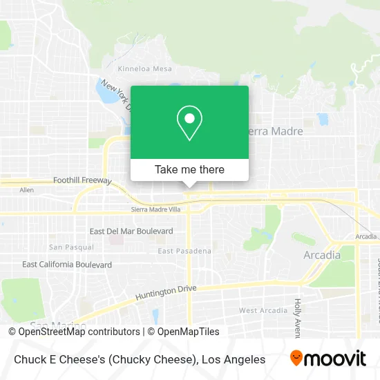Chuck E Cheese's (Chucky Cheese) map