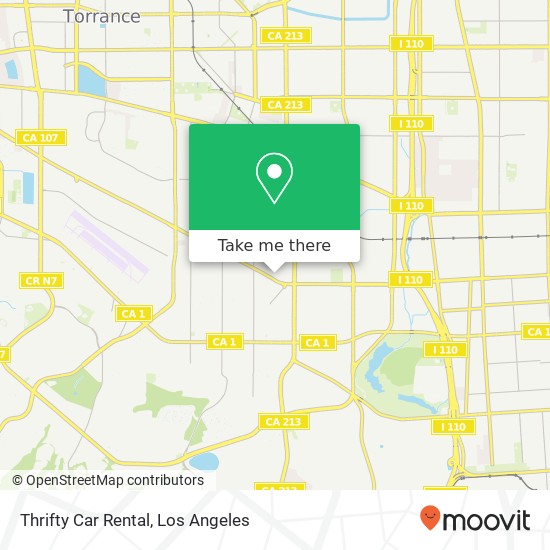 Thrifty Car Rental map