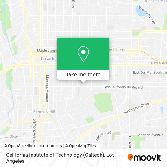 Mapa de California Institute of Technology (Caltech)