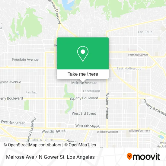 Melrose Ave / N Gower St map