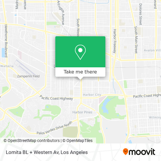 Lomita BL + Western Av map