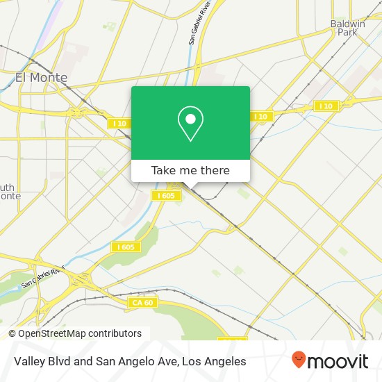 Mapa de Valley Blvd and San Angelo Ave