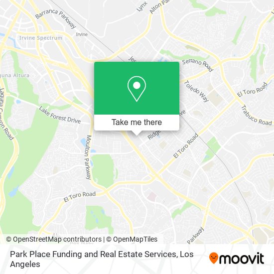 Park Place Funding and Real Estate Services map