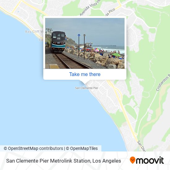 San Clemente Pier Metrolink Station map