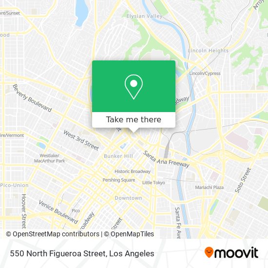 550 North Figueroa Street map