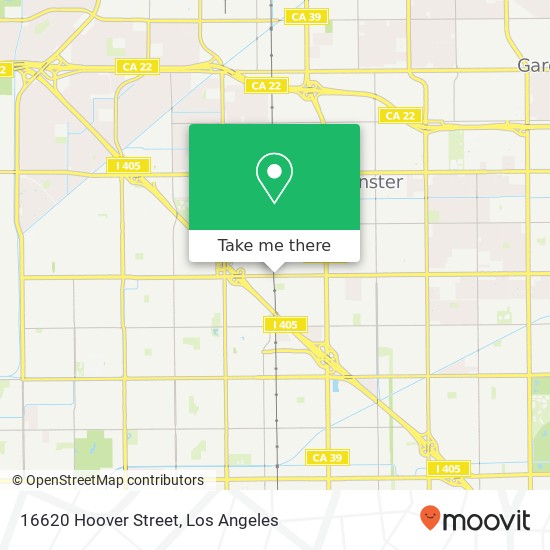 16620 Hoover Street map