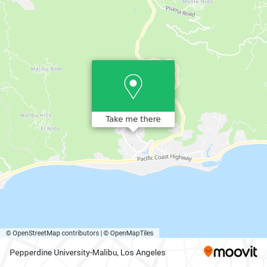 Mapa de Pepperdine University-Malibu