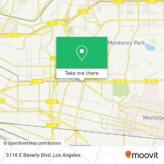 5116 E Beverly Blvd map