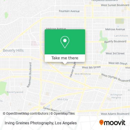 Irving Greines Photography map