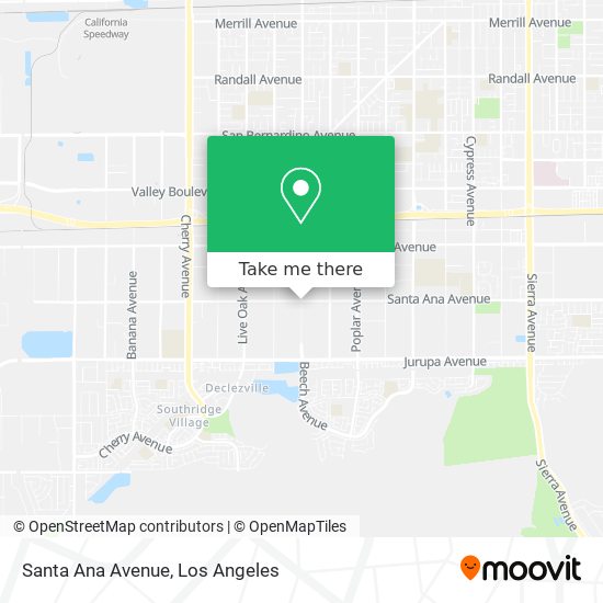 Santa Ana Avenue map