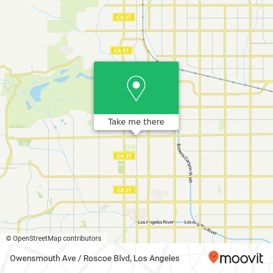 Mapa de Owensmouth Ave / Roscoe Blvd