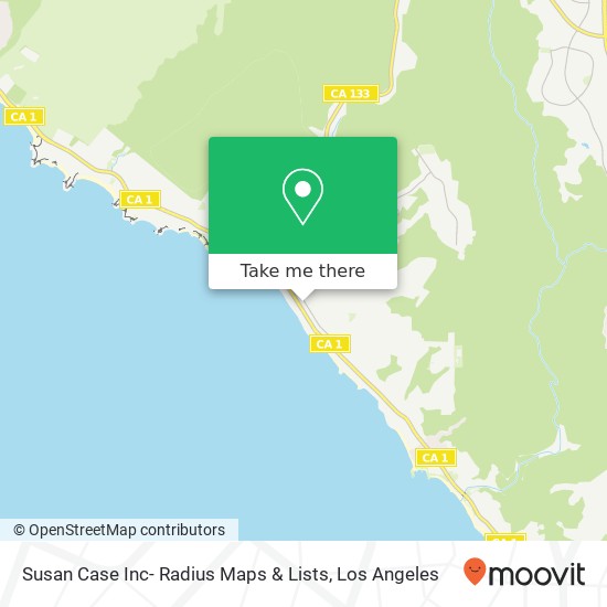 Susan Case Inc- Radius Maps & Lists map