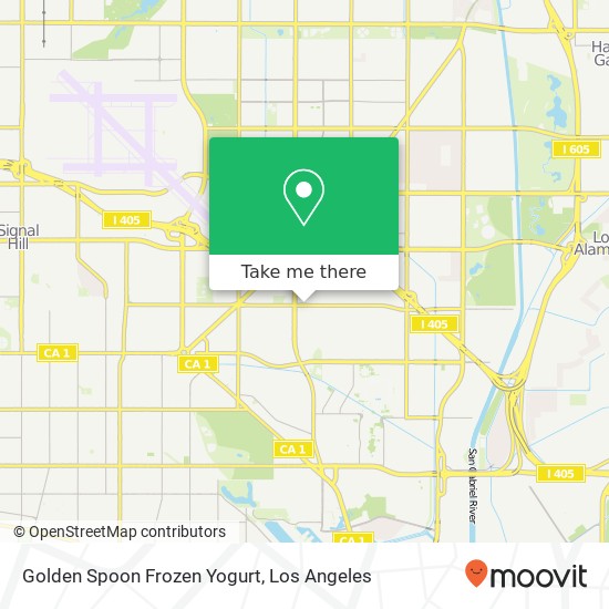 Mapa de Golden Spoon Frozen Yogurt