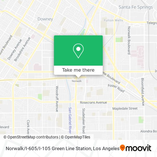 Norwalk / I-605 / I-105 Green Line Station map