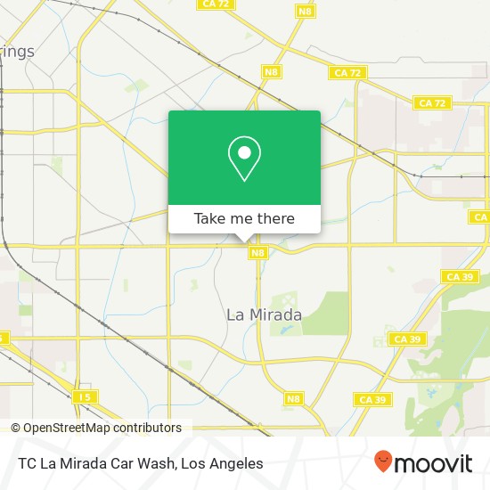 TC La Mirada Car Wash map