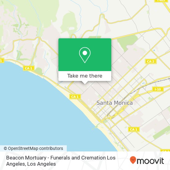 Mapa de Beacon Mortuary - Funerals and Cremation Los Angeles