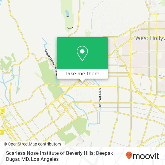Mapa de Scarless Nose Institute of Beverly Hills: Deepak Dugar, MD