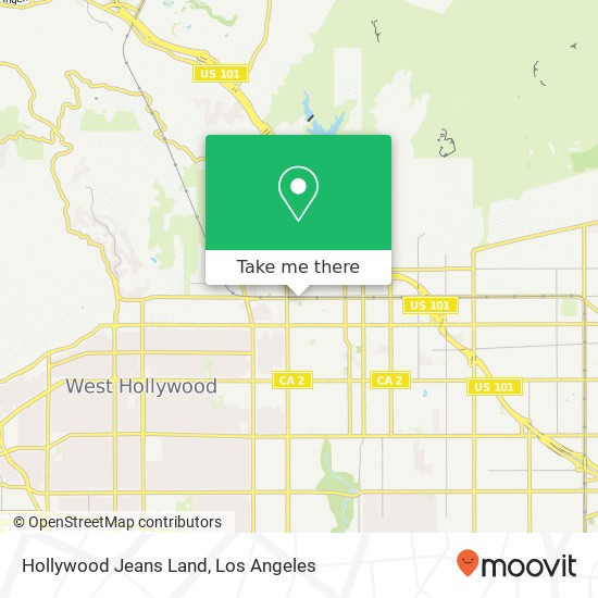 Hollywood Jeans Land map