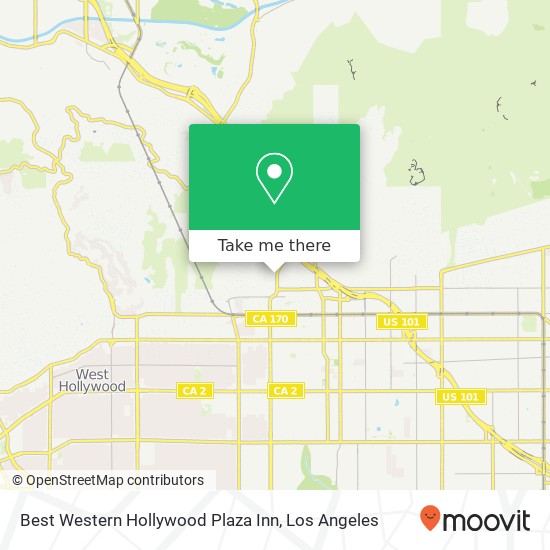 Best Western Hollywood Plaza Inn map