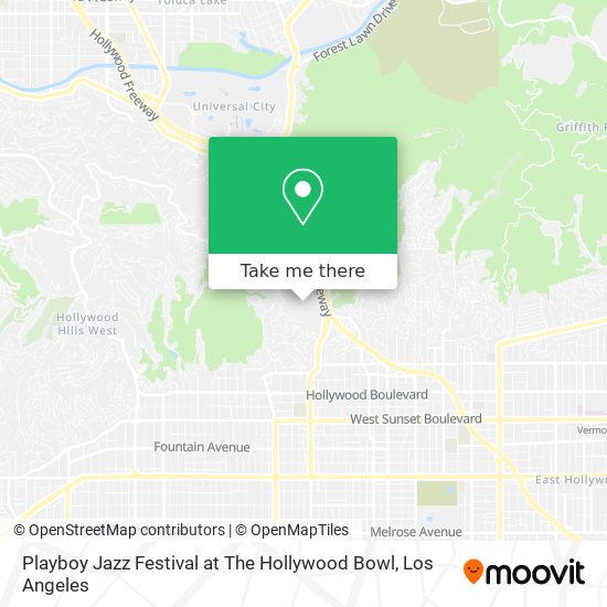 Playboy Jazz Festival at The Hollywood Bowl map