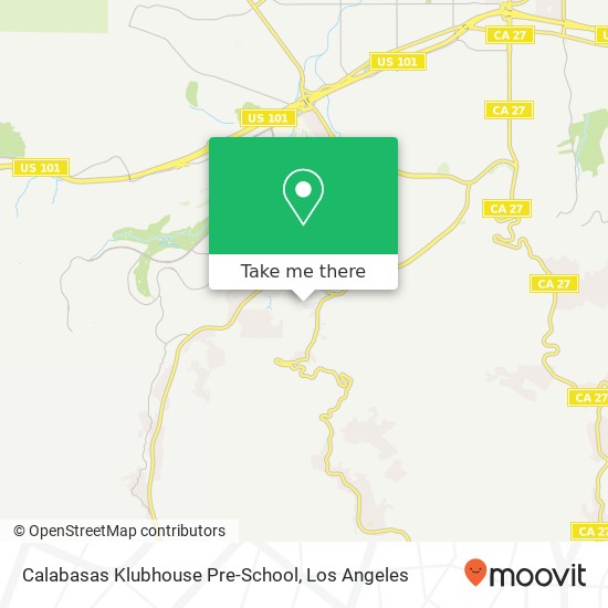 Mapa de Calabasas Klubhouse Pre-School