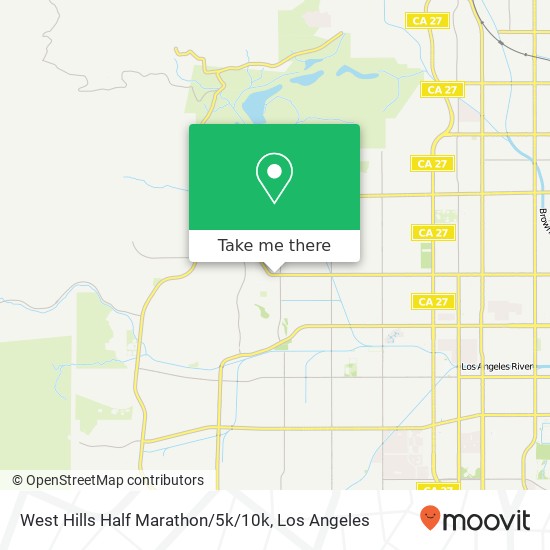 Mapa de West Hills Half Marathon / 5k / 10k