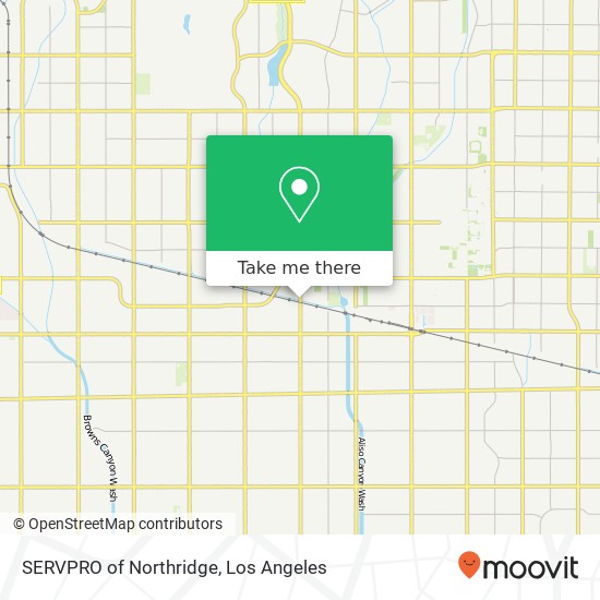 Mapa de SERVPRO of Northridge